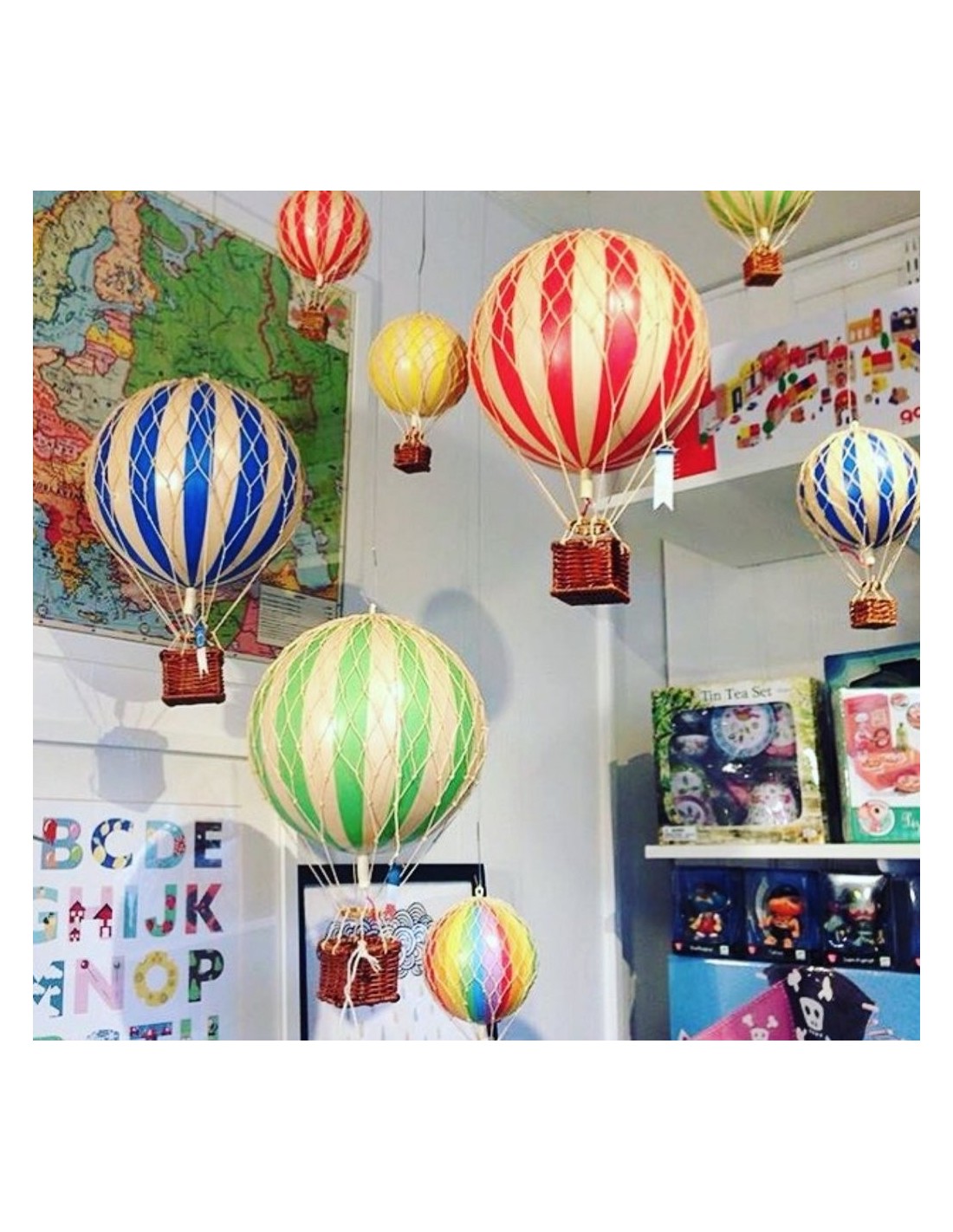Globo Aerostático Colgante 30 cm - Arcoíris Pastel