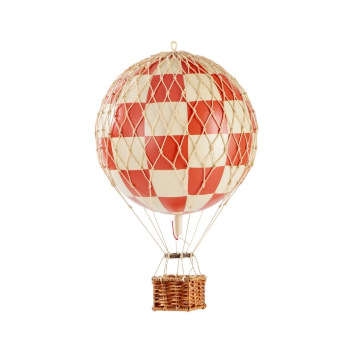 Globo Aerostático Colgante 30 cm - Cuadros Rojos