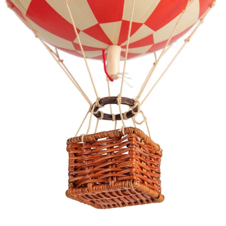 Globo Aerostático Colgante 30 cm - Cuadros Rojos