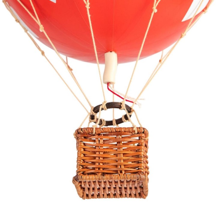 Globo Aerostático Colgante 30 cm - Corazones Rojos