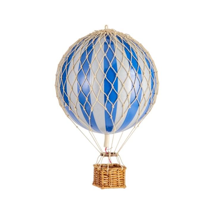 Globo Aerostático Colgante 30 cm - Azul y Plata