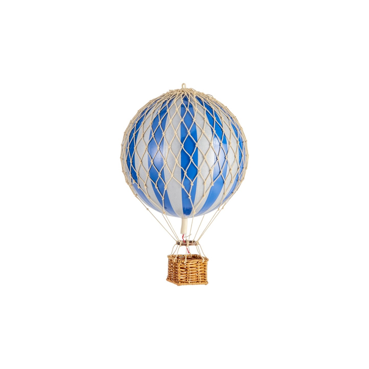 Globo Aerostático Colgante 30 cm - Azul y Plata