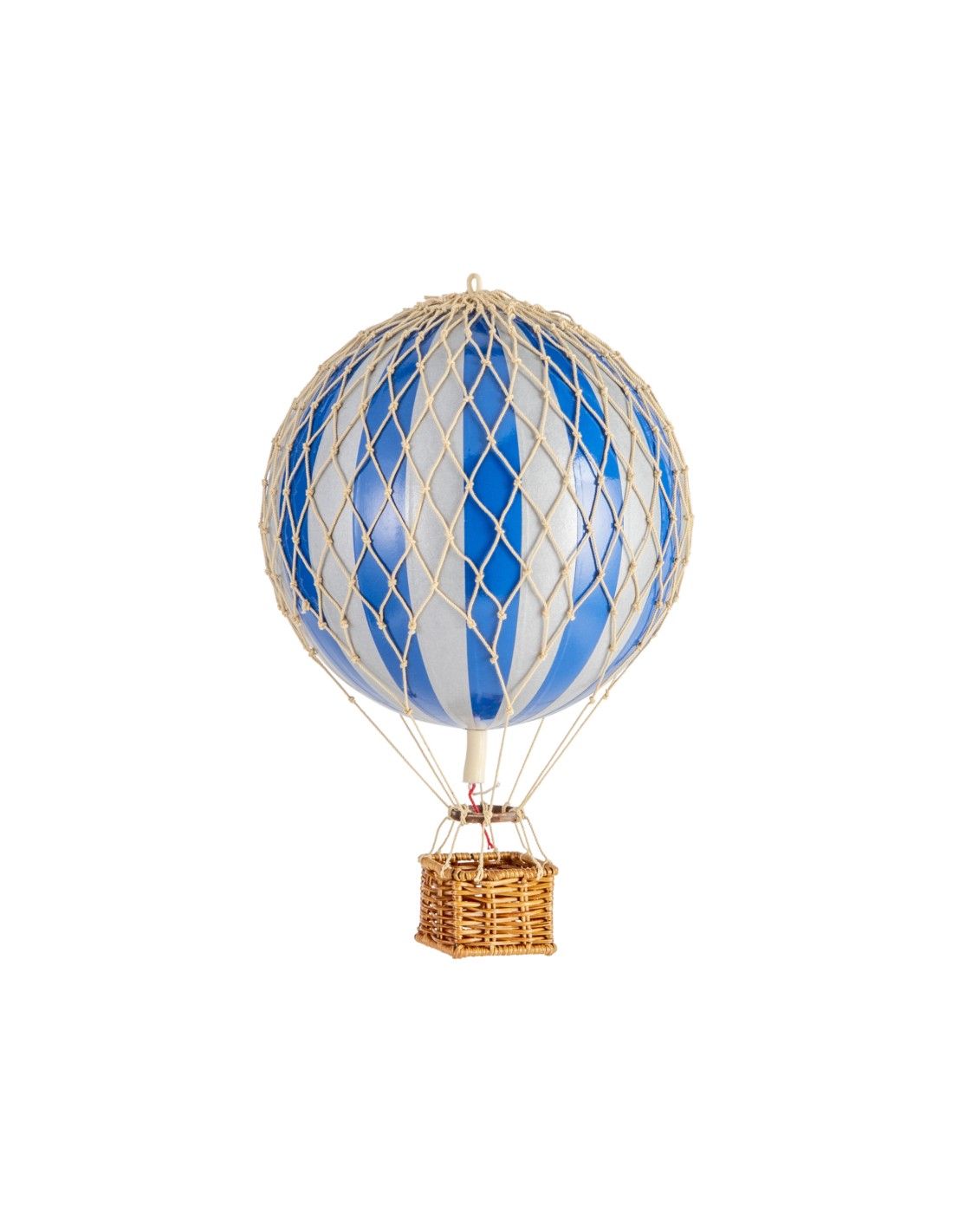 Globo Aerostático Colgante 30 cm - Azul y Plata