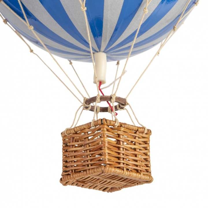Globo Aerostático Colgante 30 cm - Azul y Plata