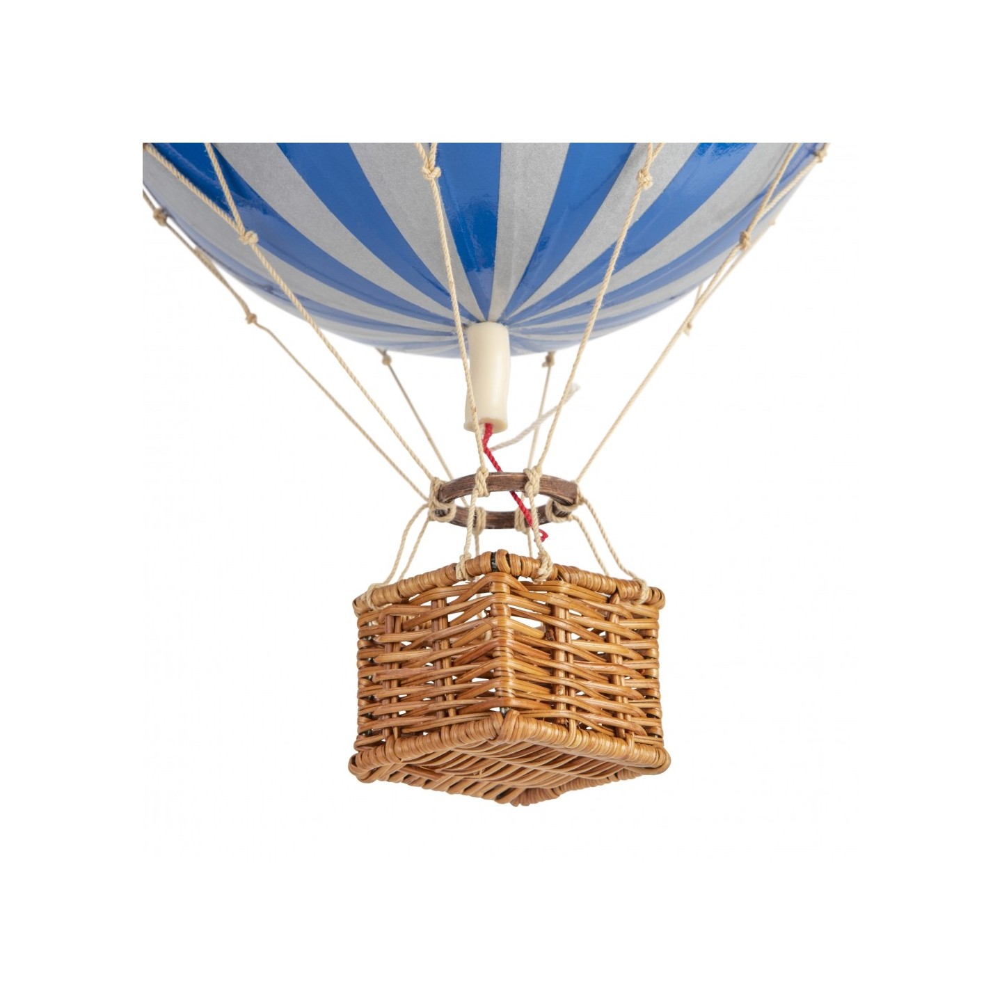 Globo Aerostático Colgante 30 cm - Azul y Plata