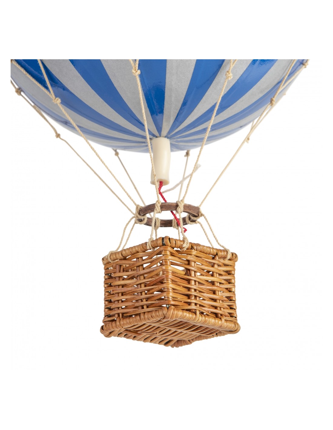Globo Aerostático Colgante 30 cm - Azul y Plata