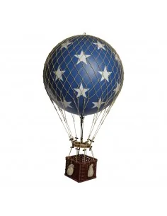 Globo Aerostático Colgante 30 cm con LUZ LED - Estrellas Azules