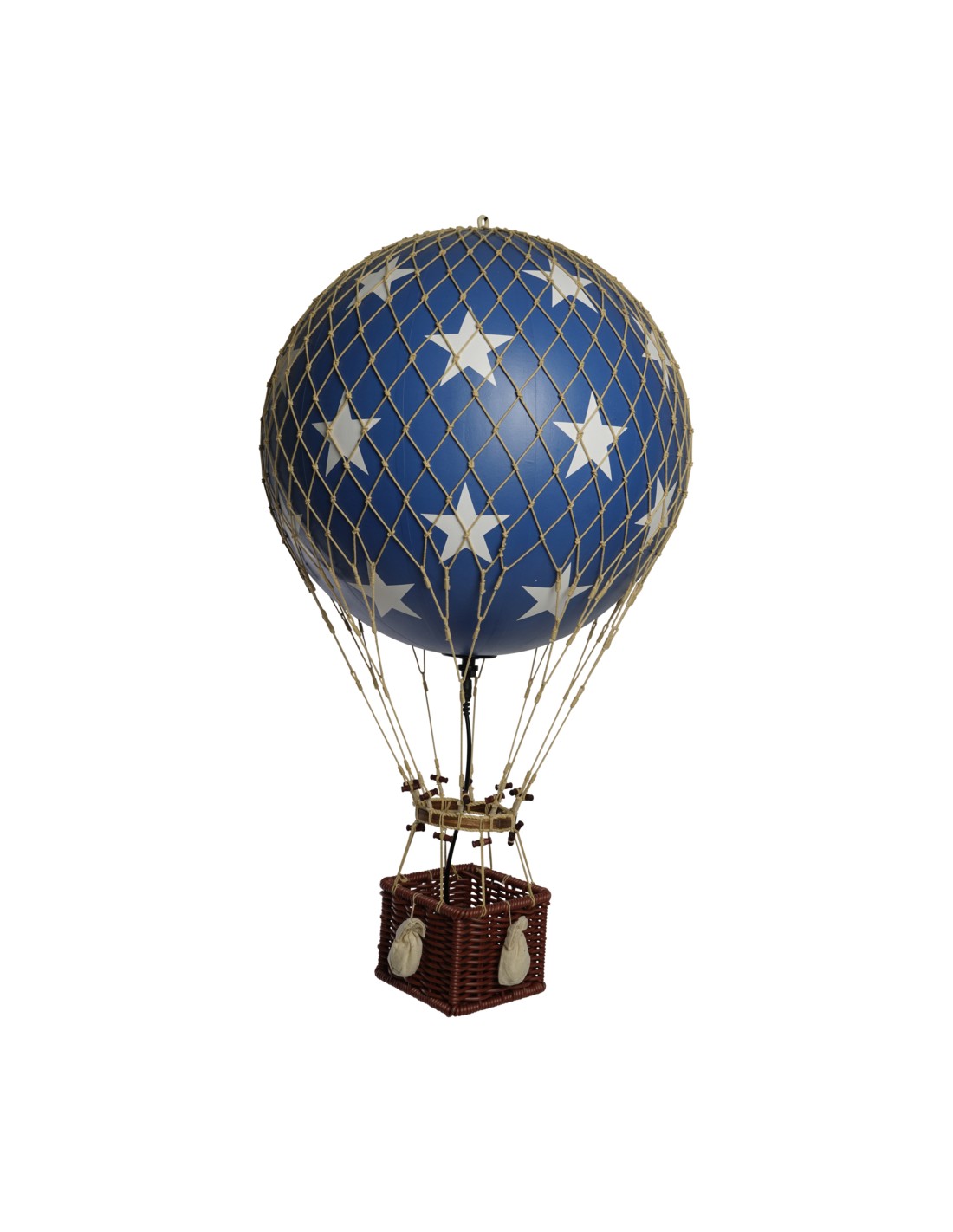 Globo Aerostático Colgante 30 cm con LUZ LED - Estrellas Azules