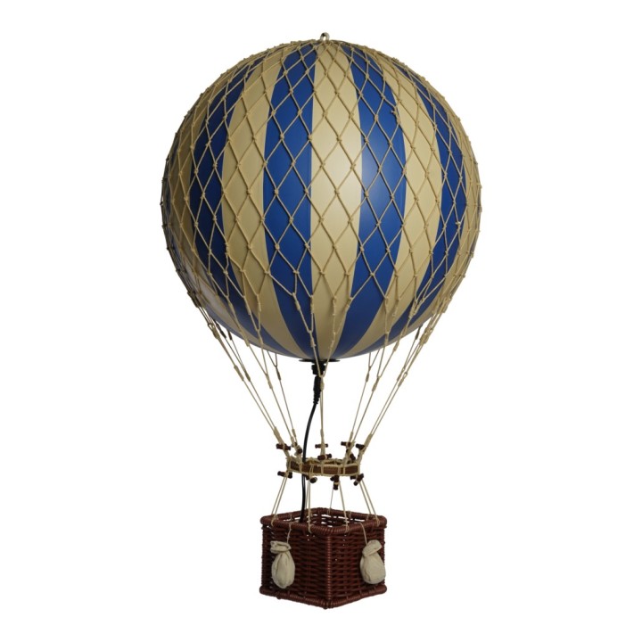 Globo Aerostático Colgante 30 cm con LUZ LED - Azul