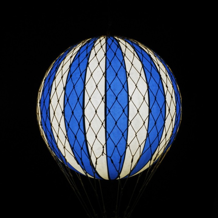 Globo Aerostático Colgante 30 cm con LUZ LED - Azul