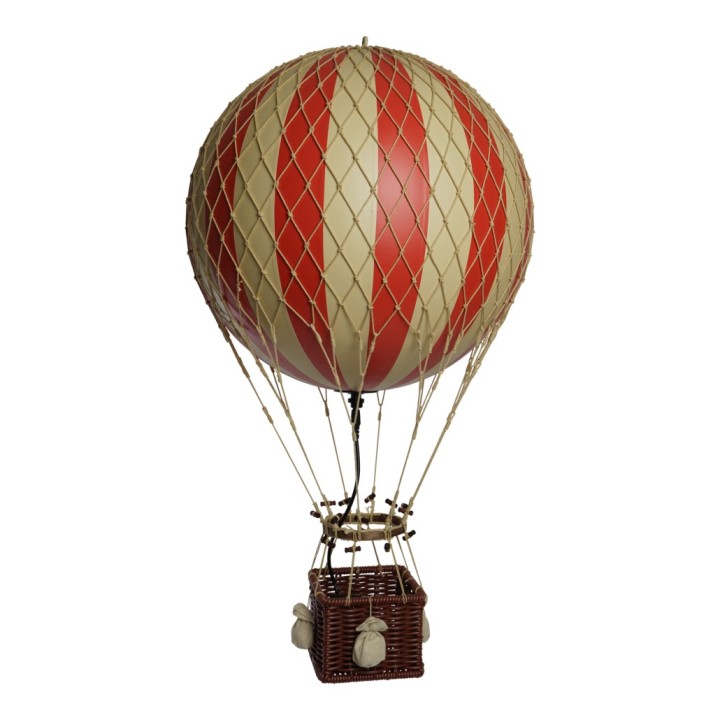 Globo Aerostático Colgante 30 cm con LUZ LED - Rojo Verdadero