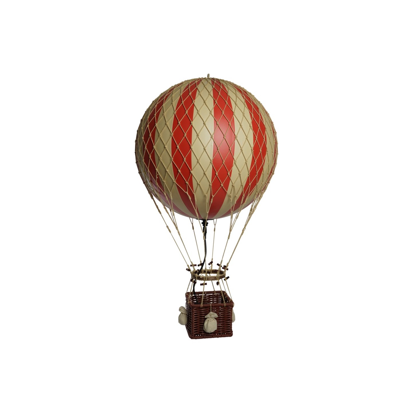 Globo Aerostático Colgante 30 cm con LUZ LED - Rojo Verdadero