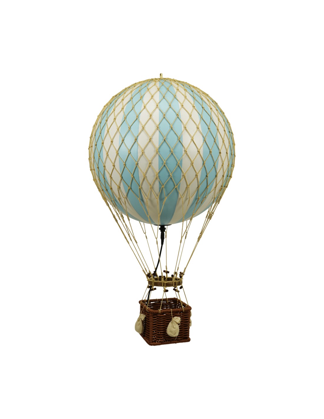 Globo Aerostático Colgante 56 cm con LUZ LED - Celeste