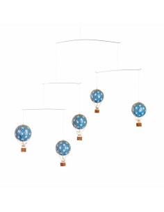 Móvil Colgante Globos Aerostáticos - Estrellas Azules