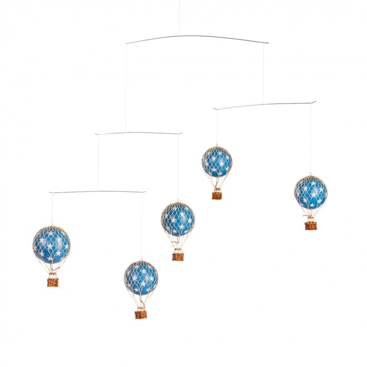 Móvil Colgante Globos Aerostáticos - Estrellas Azules