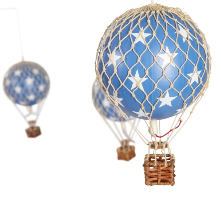 Móvil Colgante Globos Aerostáticos - Estrellas Azules
