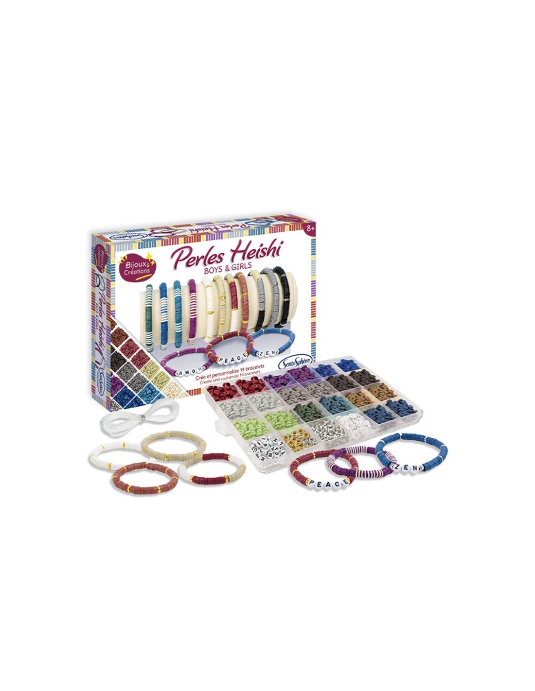 Set de Pulseras Cuentas Heishi