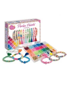 Set de Pulseras Cuentas Heishi con Pompones