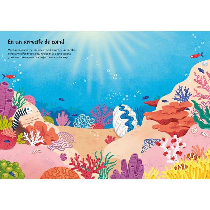 Mi pequeño libro de pegatinas - Animales marinos