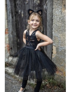 Vestido Gato Negro con Diadema