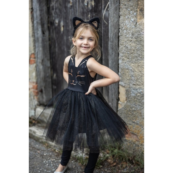 Vestido Gato Negro con Diadema