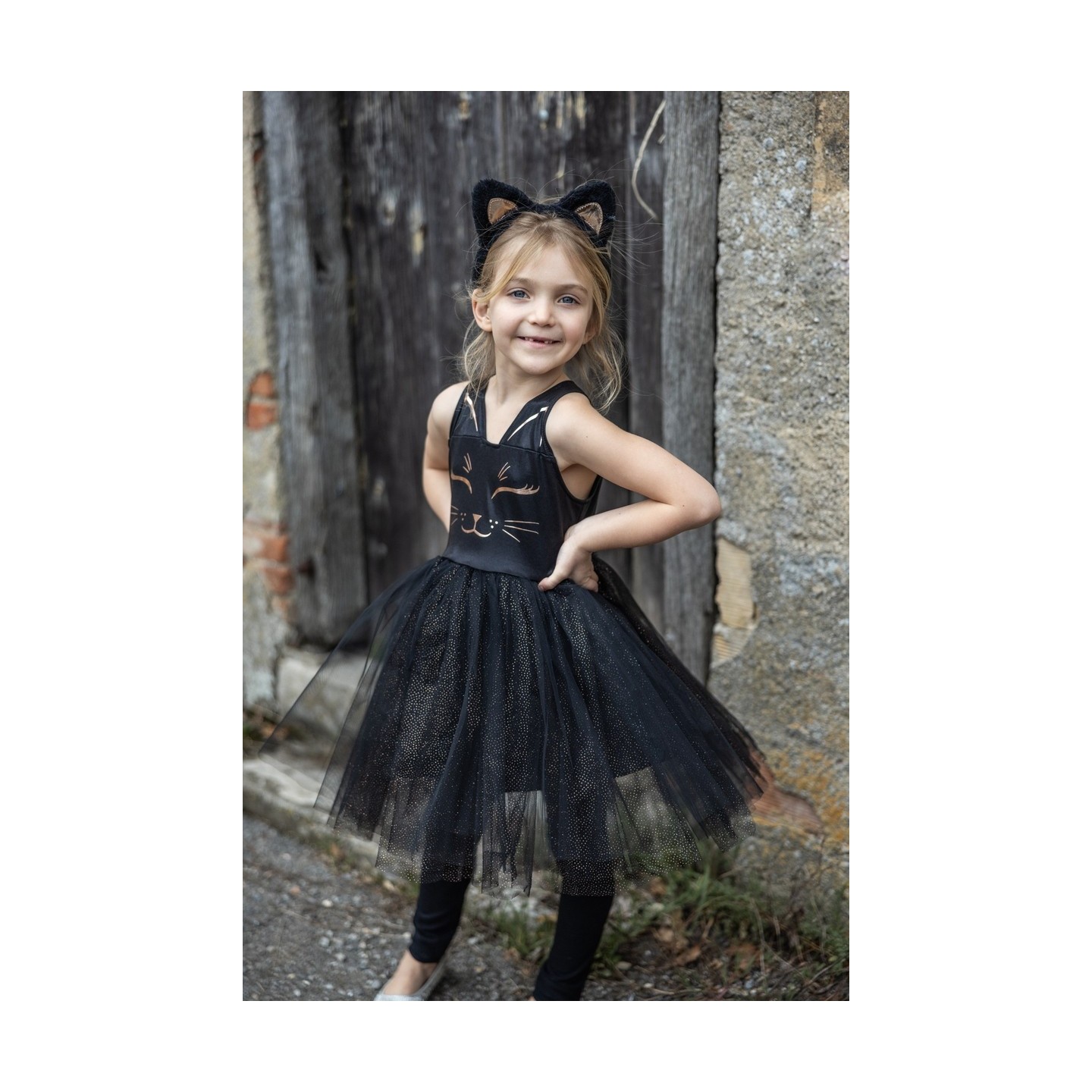 Vestido Gato Negro con Diadema