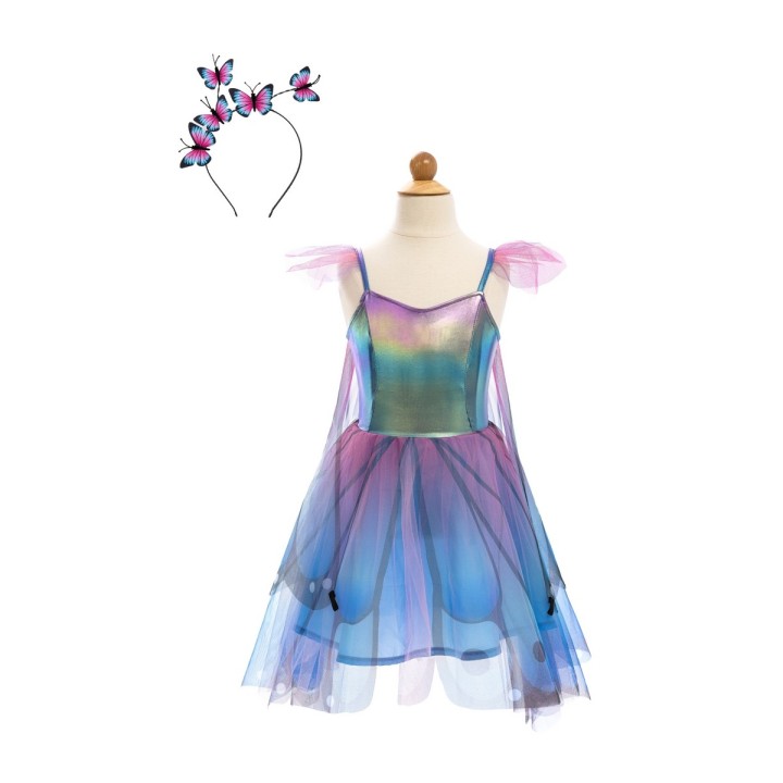 Vestido Mariposa Twirl con Alas Azul-Lila