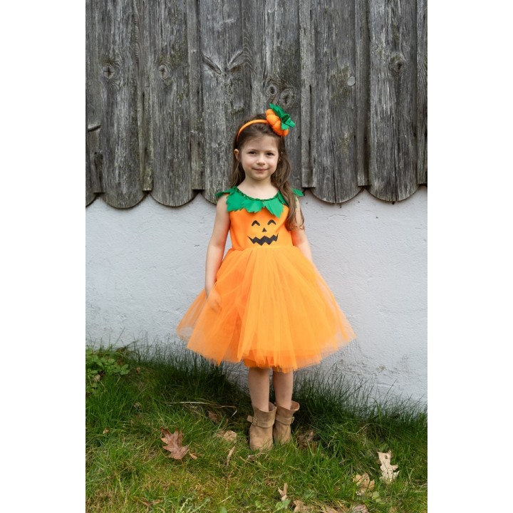 Vestido y Diadema de Calabaza