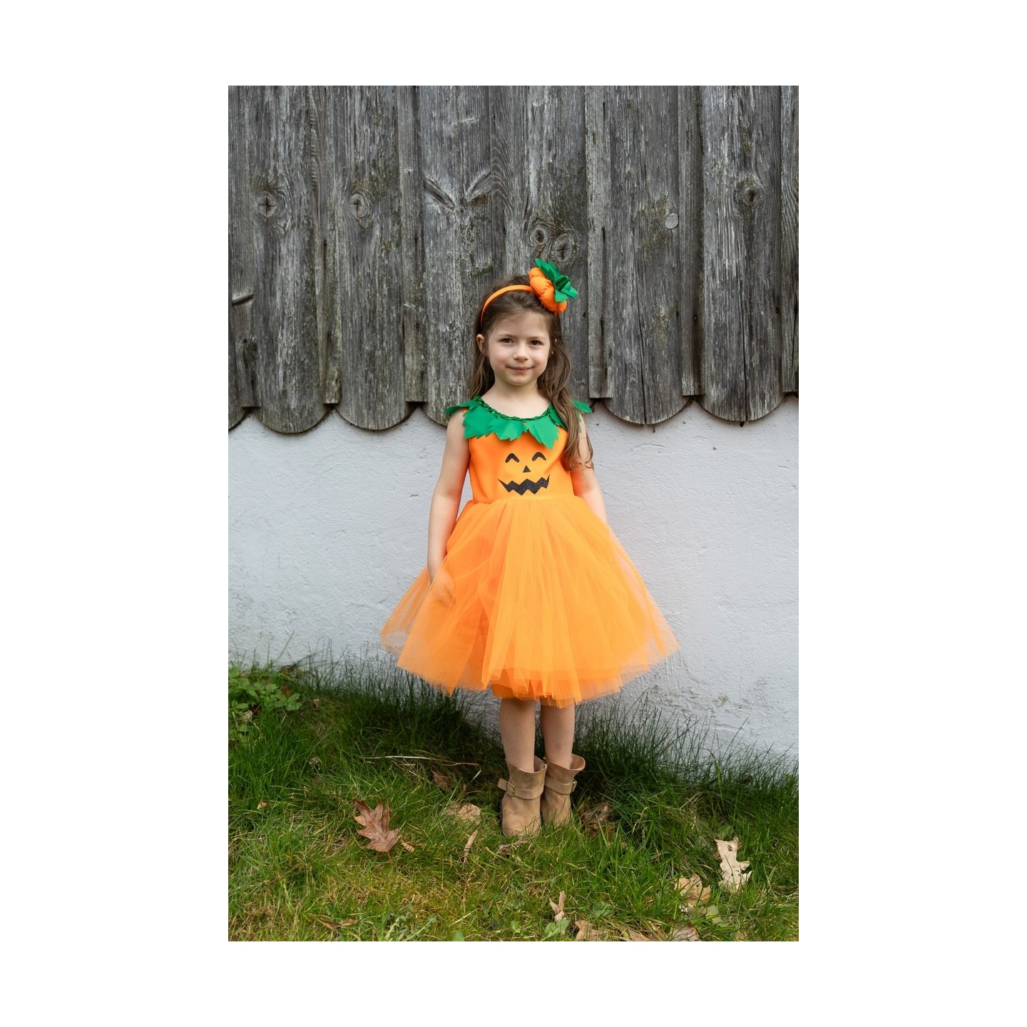 Vestido y Diadema de Calabaza