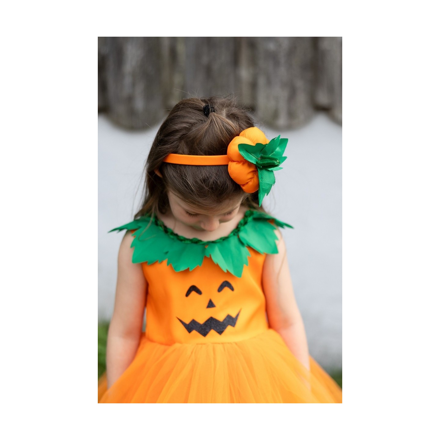 Vestido y Diadema de Calabaza