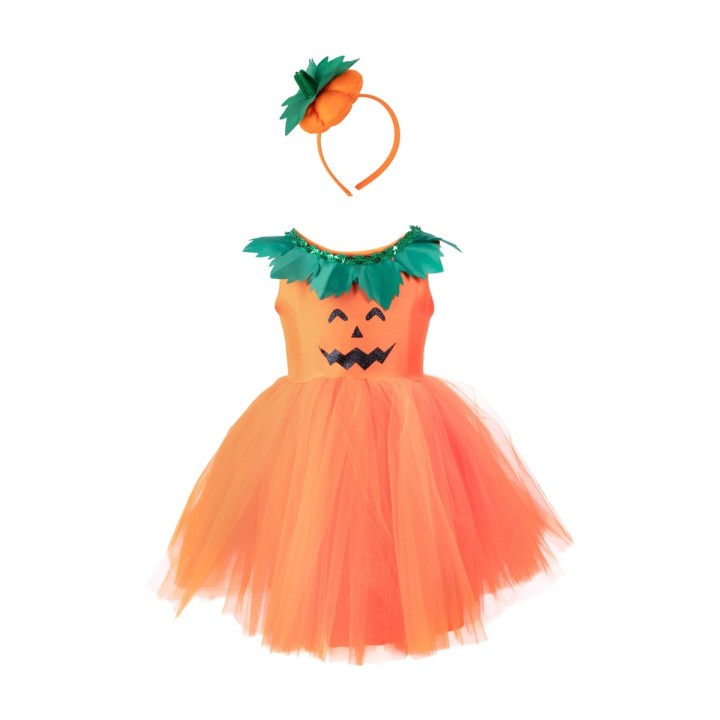 Vestido y Diadema de Calabaza