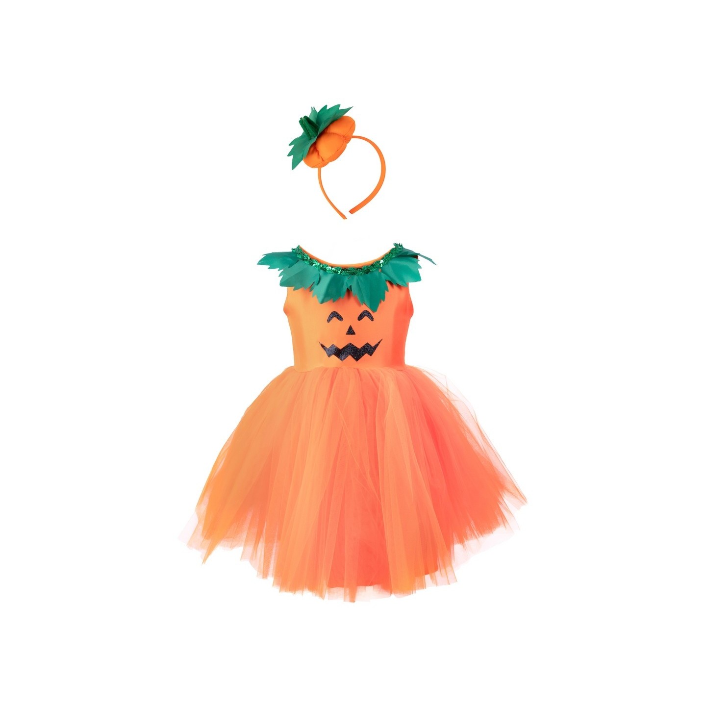 Vestido y Diadema de Calabaza