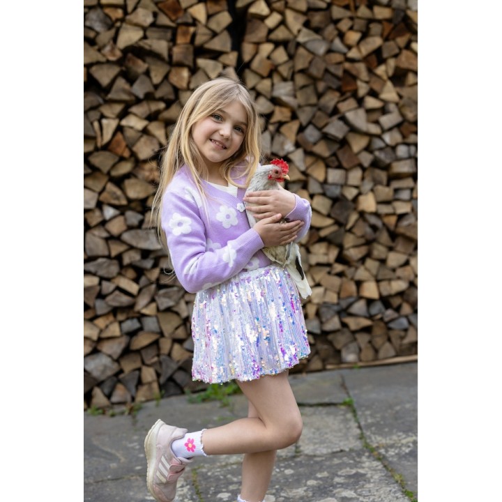 Falda Lentejuelas Reina del Pop Talla 4-6