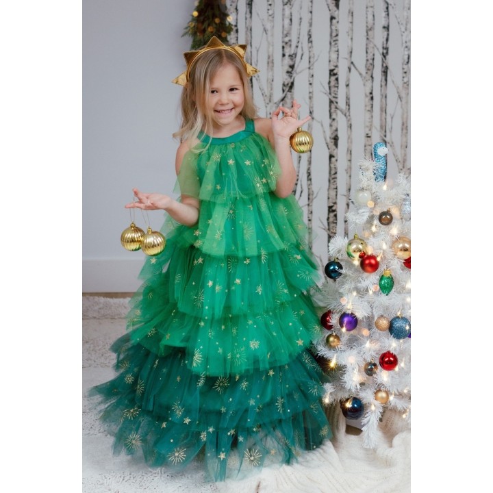 Vestido y Diadema Árbol de Navidad
