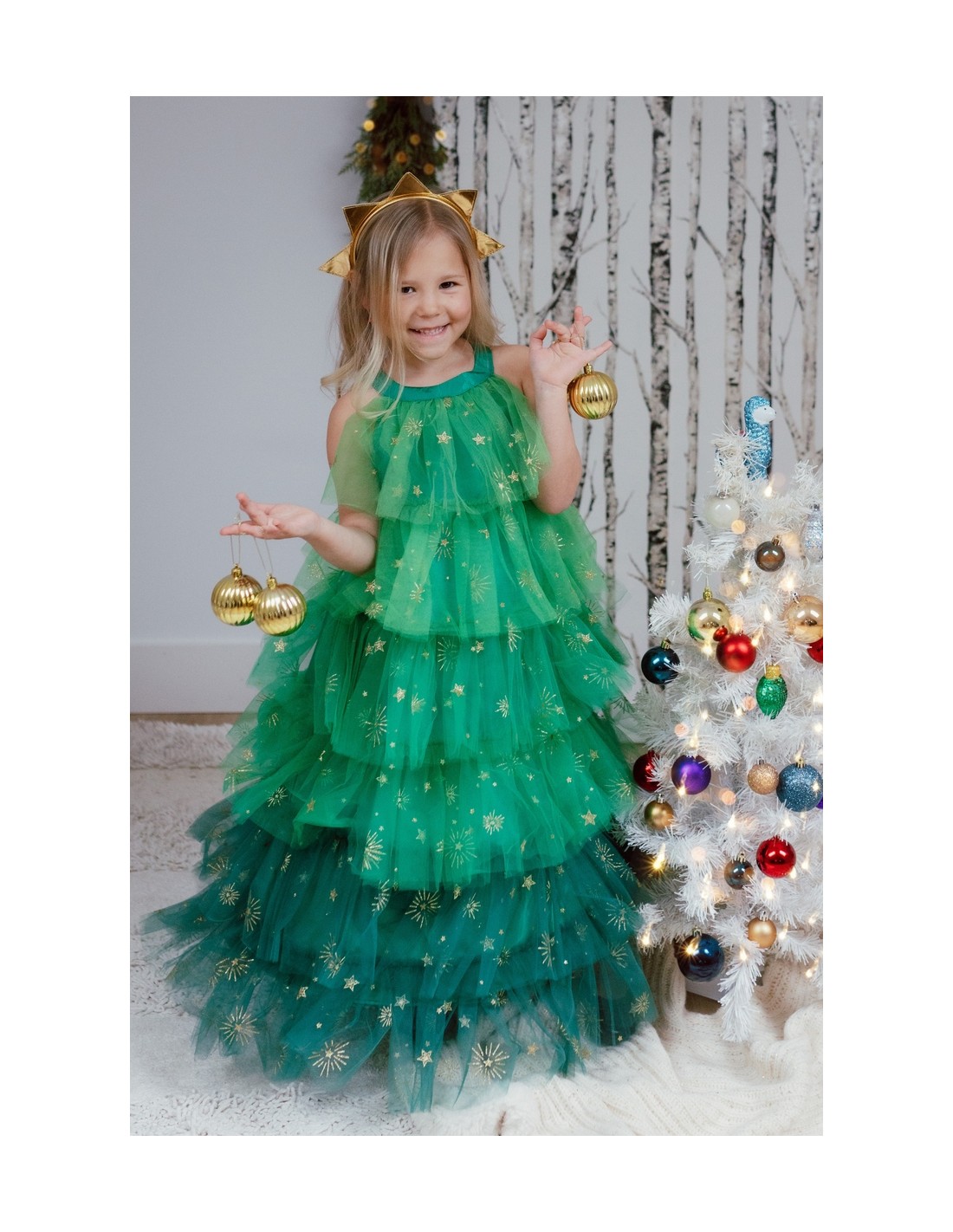Vestido y Diadema Árbol de Navidad