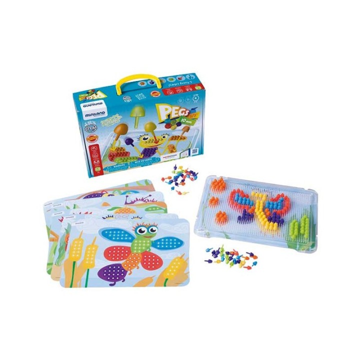 Juego Pegs 180 Piezas 10mm Colores Brillantes