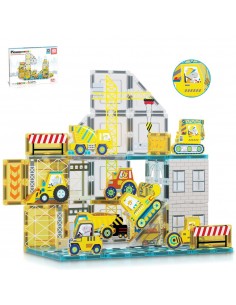 Picasso Tiles Construcción 37 Piezas + 8 Vehículos