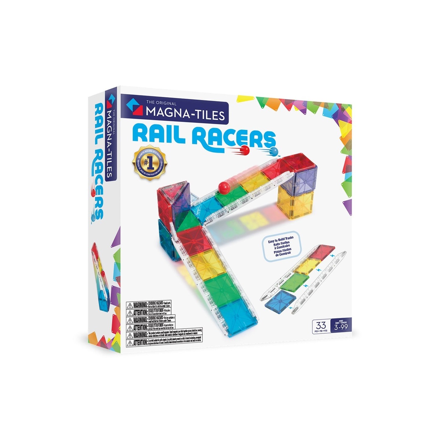 Magna Tiles Rail Racers 33 Piezas