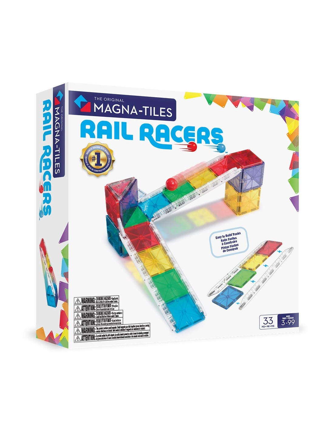 Magna Tiles Rail Racers 33 Piezas