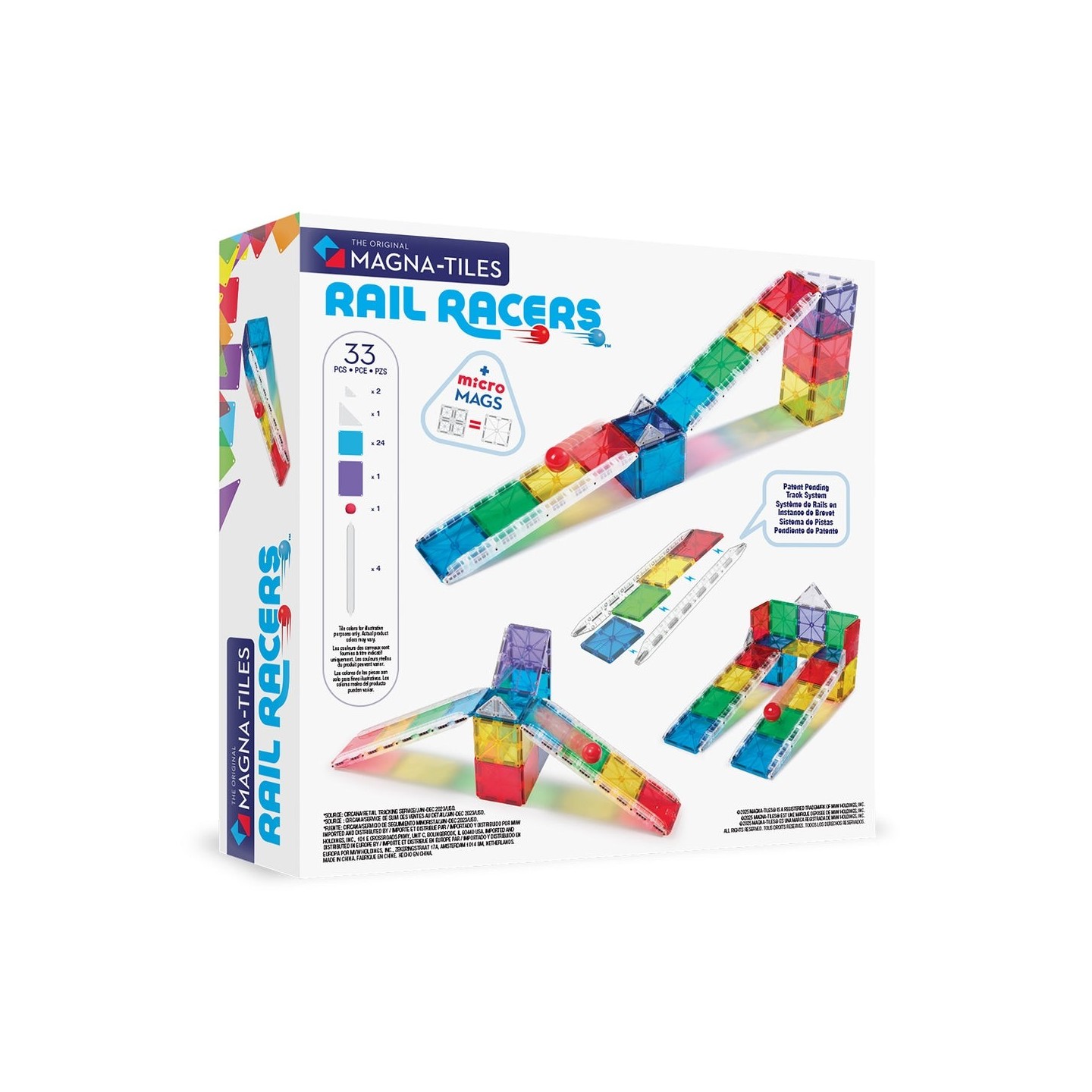 Magna Tiles Rail Racers 33 Piezas