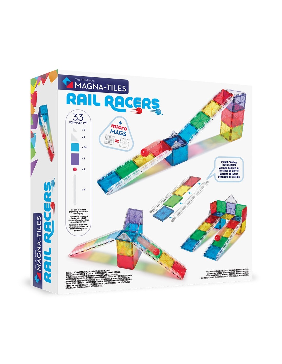 Magna Tiles Rail Racers 33 Piezas