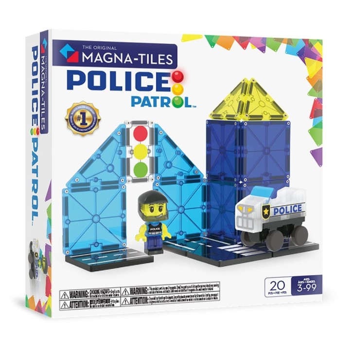 Magna Tiles Set de Policia 20 Piezas