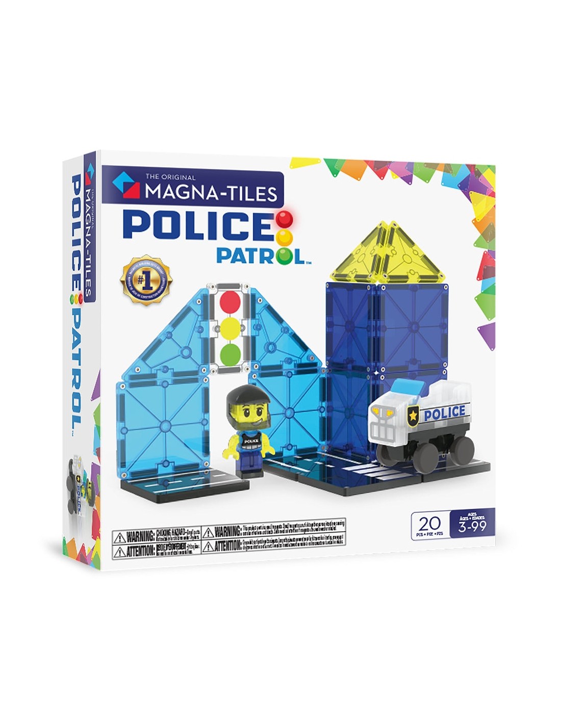 Magna Tiles Set de Policia 20 Piezas