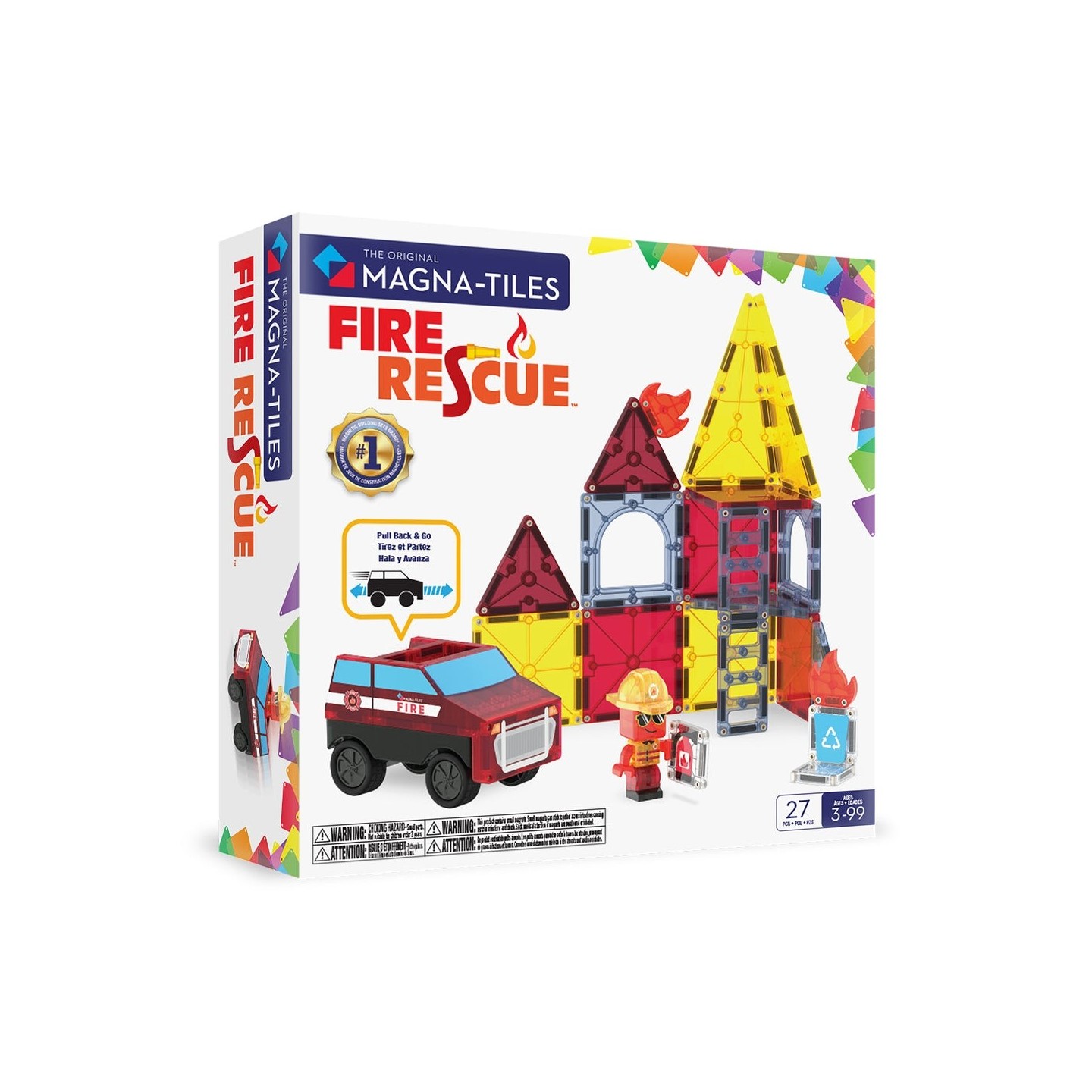 Magna Tiles Estación de Bomberos 27 Piezas